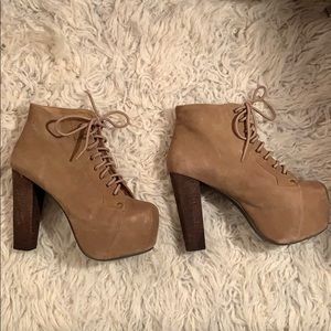 Tan booties